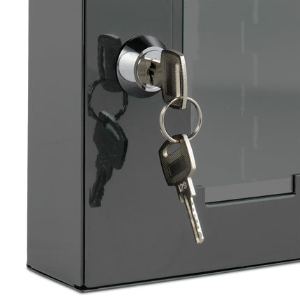 Emergency key box with flap