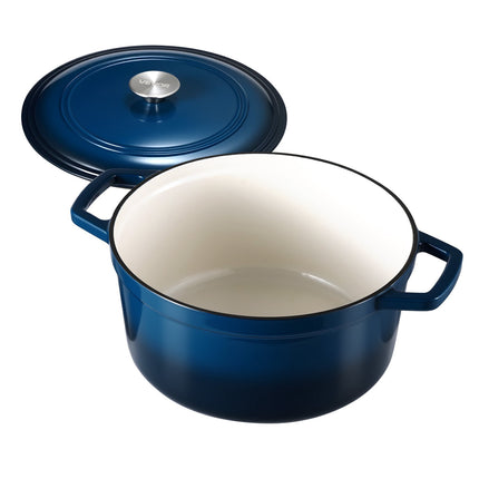 Enameled Cast Iron Dutch Oven 6 Qt, Lid, Induction Safe