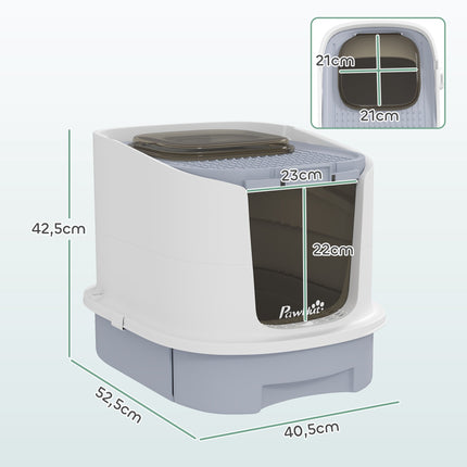 Enclosed Cat Litter Box with Scoop, Odor Control Bags