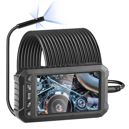 Endoscope Camera, Triple Lens, 49.2 Ft Cable, 5 In IPS