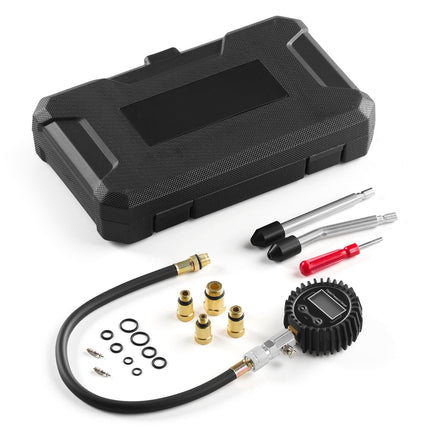 Engine Compression Tester Kit, 10-200 PSI, 4 Adapters