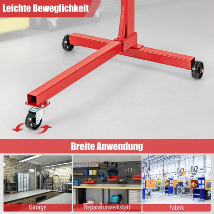 Engine stand 340 kg engine lifter 360° rotatable with 4 adjustable arms engine holder for garages