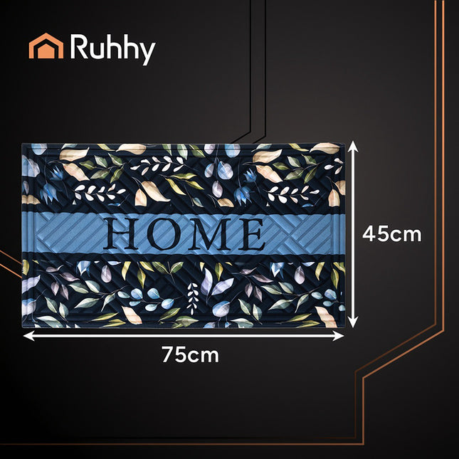Entrance Doormat 75x45cm, Non-Slip Rubber Base