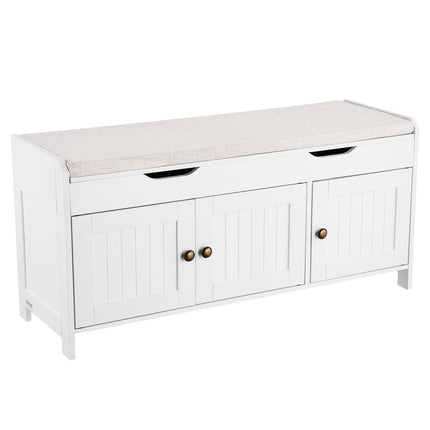 Entryway Shoe Storage Bench, Lift-Top, Cushioned Seat
