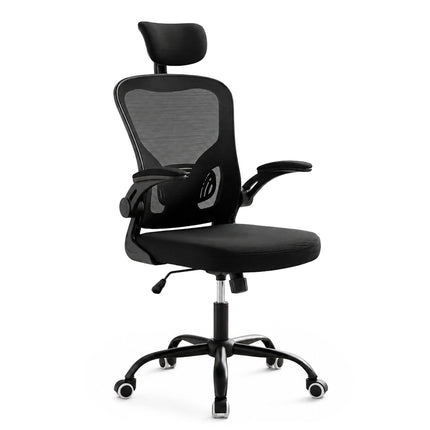 Ergonomic Black Office Chair with Head & Lumbar Support