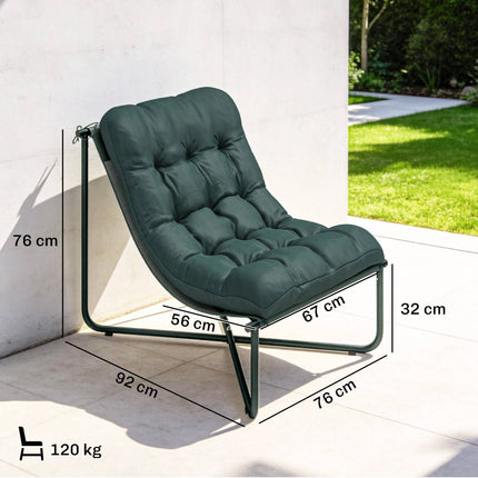 Ergonomic Garden Chair with Cushion, Breathable Mesh, 120kg Capacity