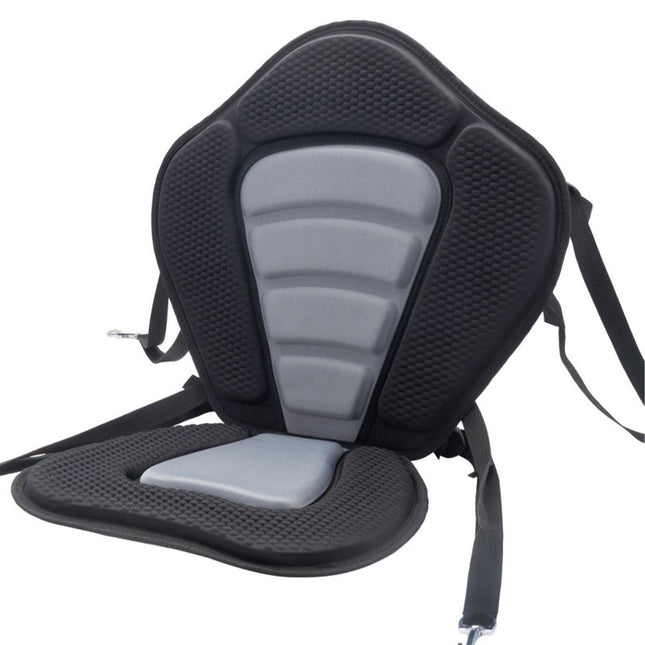 Ergonomic Kayak Seat Pad with Adjustable Straps, Black-Grey