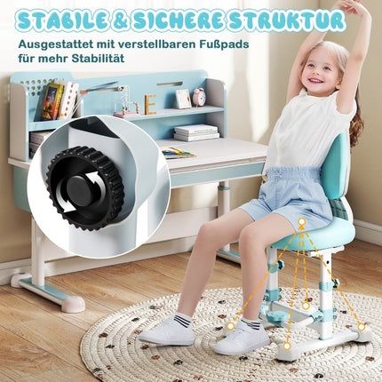 Ergonomic Kids Desk Chair with Adjustable Backrest & Footrest