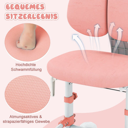 Ergonomic Kids Desk Chair with Adjustable Backrest and Footrest