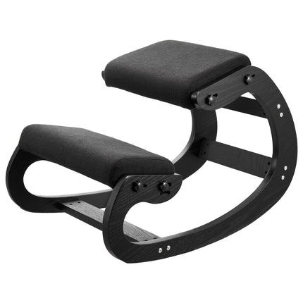 Ergonomic Kneeling Chair – Adjustable Solid Wood, Black