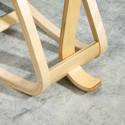 Ergonomic Kneeling Chair, Birch Wood Frame, Cream White