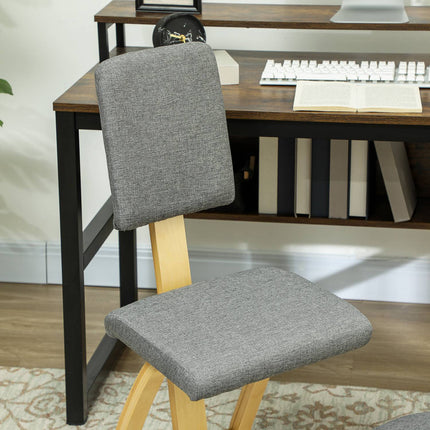 Ergonomic Kneeling Chair, Birch Wood, Gray, Home & Office