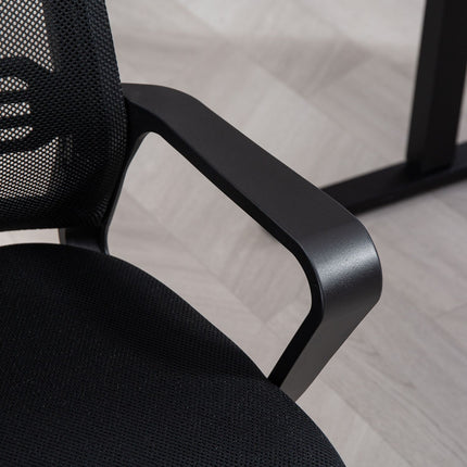 Ergonomic Mesh Chair, Foam, Metal Legs, Black
