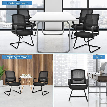Ergonomic Mesh Office Chairs, Set of 2, 136kg Capacity