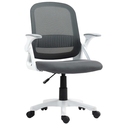 Ergonomic Mesh Office Chair with Foldable Arms, Gray
