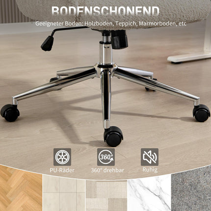 Ergonomic Office Chair, Adjustable Headrest, Tilt, Gray-White