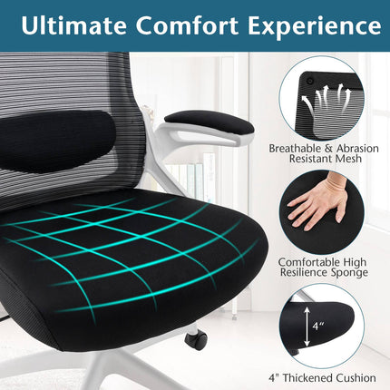Ergonomic Office Chair – Adjustable Lumbar, Mesh, White