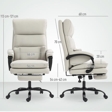 Ergonomic Office Chair, Adjustable, Lumbar Support, Light Grey