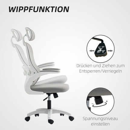 Ergonomic Office Chair, Mesh Back, Adjustable, Gray