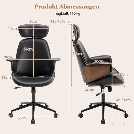 Ergonomic Office Chair with Adjustable Height & Armrests
