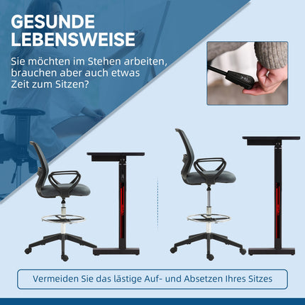 Ergonomic Office Chair with Armrests and Adjustable Footrest