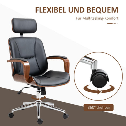Ergonomic Office Chair with High Backrest, Black