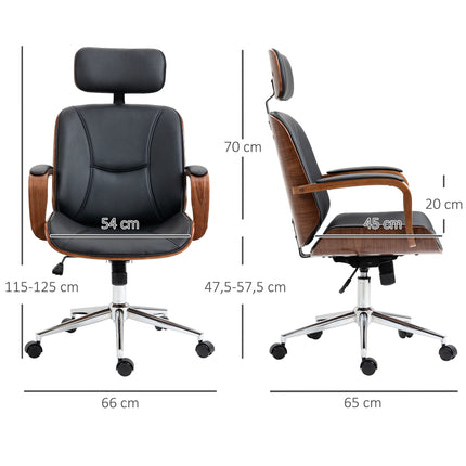 Ergonomic Office Chair with High Backrest, Black