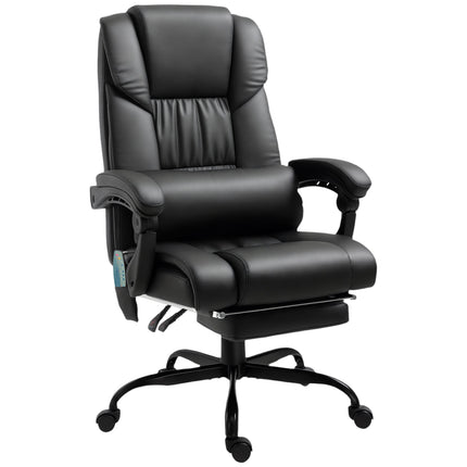Ergonomic Office Chair with Massage, Footrest, Black
