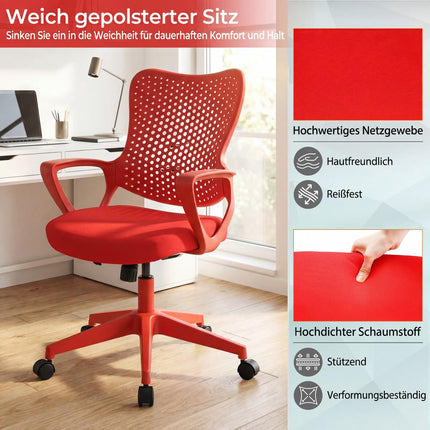 Ergonomic Office Chair with Mesh Backrest, Adjustable Height