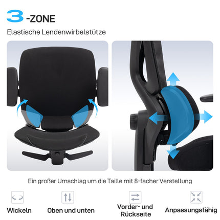 Ergonomic Office Chair with Mesh, Lumbar Support, Adjustable Headrest