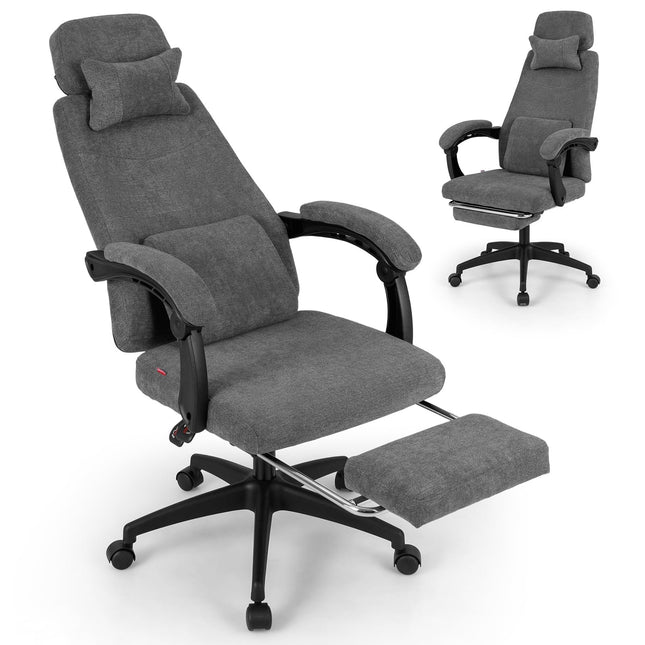Ergonomic Office Chair with Reclining Backrest & Footrest