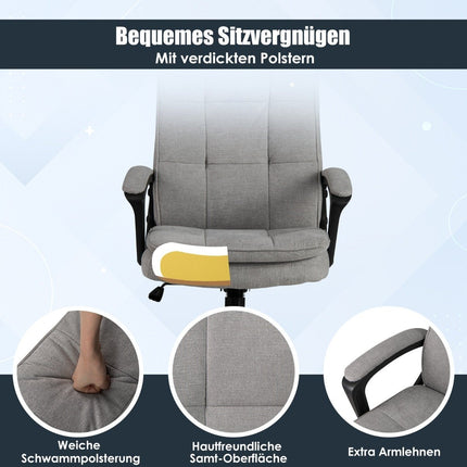 Ergonomic office chair with armrests & castors Height-adjustable swivel chair Computer chair