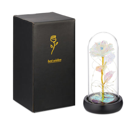 Eternal rose in a glass
