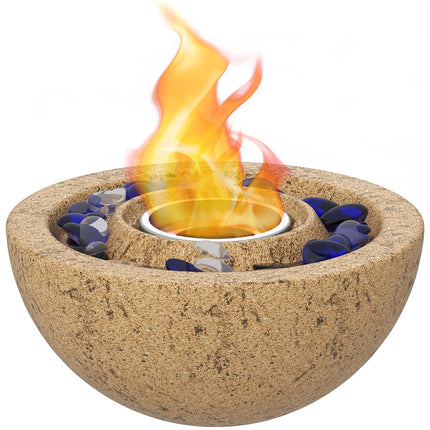 Ethanol spit bowl, 0.4L, stone look, heats up to 10m²