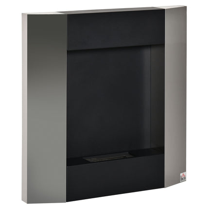 Wall-mounted bioethanol stove - Steel, smoke-free
