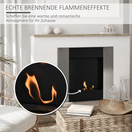 Wall-mounted bioethanol stove - Steel, smoke-free
