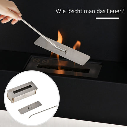 Wall-mounted bioethanol stove - Steel, smoke-free
