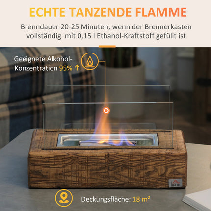 Ethanol Table stove - 0.15L, 45 min, tempered glass
