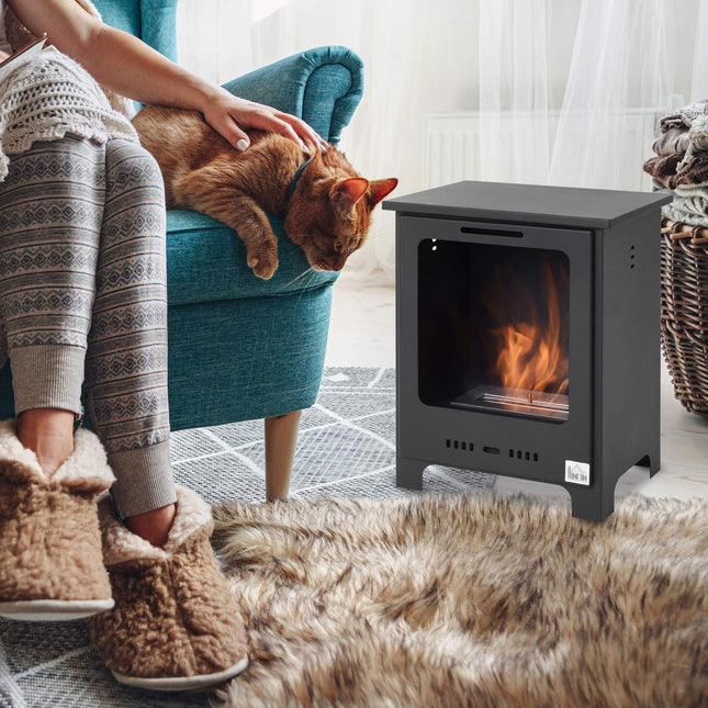 Fireplace with bioethanol - 0.9 l, 3 hours of burning, smoke-free