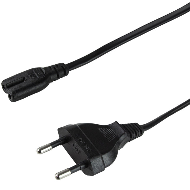 Euro Power Cable to C7, 5m, Black