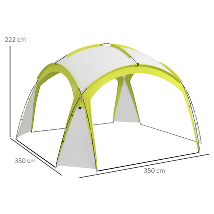 Water-repellent 3.5x3.5m garden shelter with sun protection
