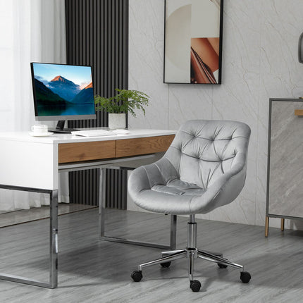 Executive Office Chair, adjustable height, gray polyester