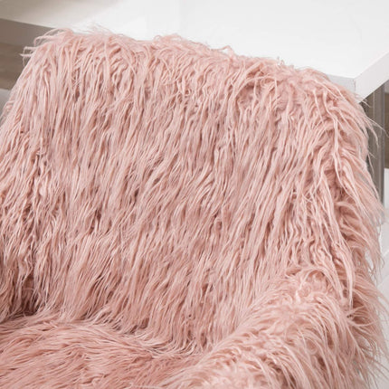 Pink faux fur Executive Swivel Chair, height adjustable