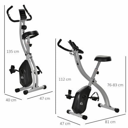 Folding exercise bike, 8-level magnetic resistance