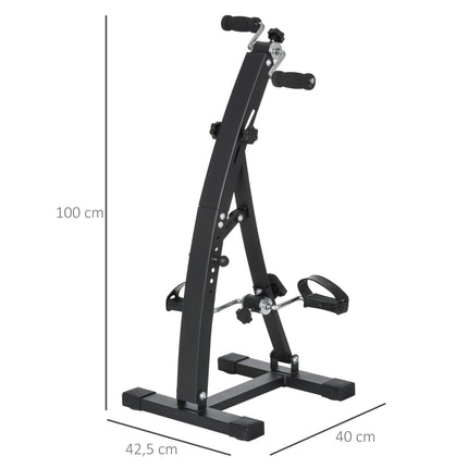 Exercise bike trainer for seniors, robust steel, black