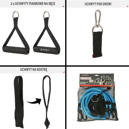 Exercise Set with Mat, Resistance Bands, Weights