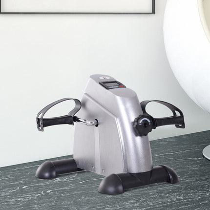 Mini exercise bike with LCD Display, Silver, 35x40x31 cm