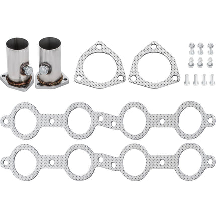 Exhaust Header Set, Stainless Steel Shorty for LS Swap