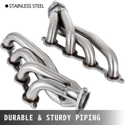 Exhaust Header Set, Stainless Steel Shorty for LS Swap