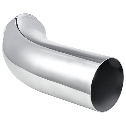 Exhaust Tip Elbow, Chrome, 4 In Inlet, 6 In Outlet, Clamp